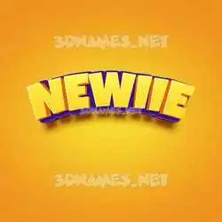 newiie in Orange Toon style - 3D name wallpaper