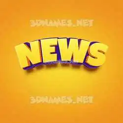 news in Orange Toon style - 3D name wallpaper