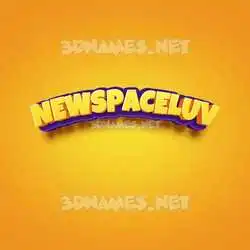 newspaceluv in Orange Toon style - 3D name wallpaper