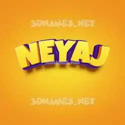 neyaj in Orange Toon style - 3D name wallpaper