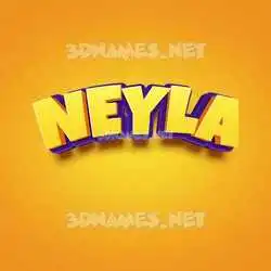 neyla in Orange Toon style - 3D name wallpaper