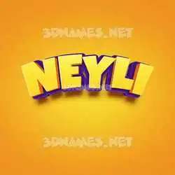neyli in Orange Toon style - 3D name wallpaper