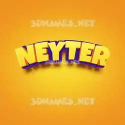 neyter in Orange Toon style - 3D name wallpaper
