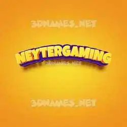 neytergaming in Orange Toon style - 3D name wallpaper