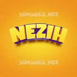 nezih in Orange Toon style - 3D name wallpaper