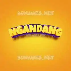 ngandang in Orange Toon style - 3D name wallpaper