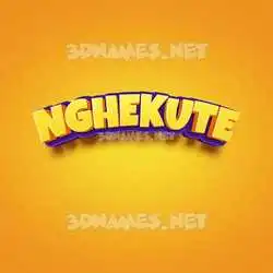 nghekute in Orange Toon style - 3D name wallpaper