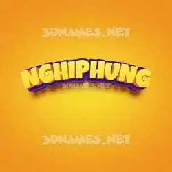 nghiphung in Orange Toon style - 3D name wallpaper