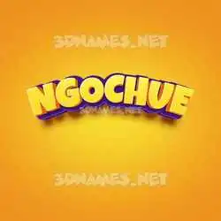 ngochue in Orange Toon style - 3D name wallpaper