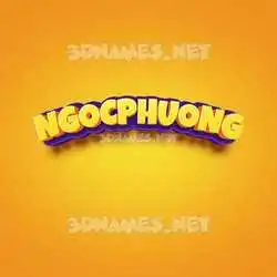 ngocphuong in Orange Toon style - 3D name wallpaper