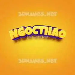 ngocthao in Orange Toon style - 3D name wallpaper