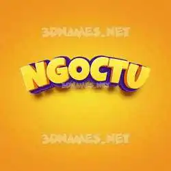 ngoctu in Orange Toon style - 3D name wallpaper
