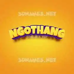 ngothang in Orange Toon style - 3D name wallpaper