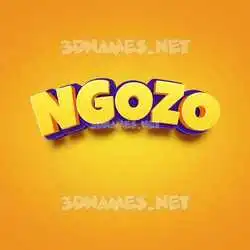 ngozo in Orange Toon style - 3D name wallpaper