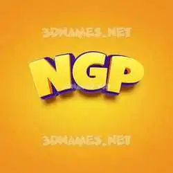 ngp in Orange Toon style - 3D name wallpaper