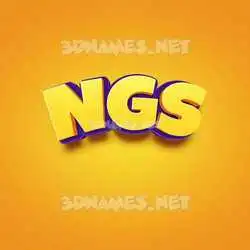 ngs in Orange Toon style - 3D name wallpaper