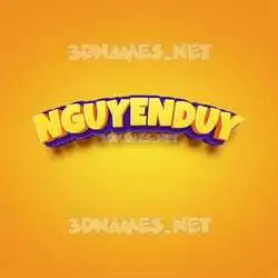 nguyenduy in Orange Toon style - 3D name wallpaper