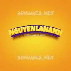 nguyenlananh in Orange Toon style - 3D name wallpaper