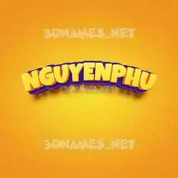 nguyenphu in Orange Toon style - 3D name wallpaper