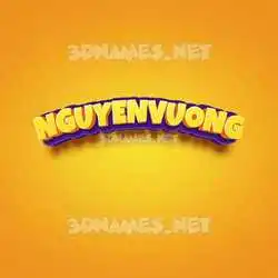 nguyenvuong in Orange Toon style - 3D name wallpaper