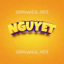nguyet in Orange Toon style - 3D name wallpaper