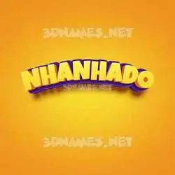 nhanhado in Orange Toon style - 3D name wallpaper