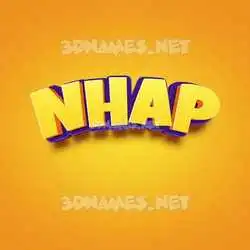 nhap in Orange Toon style - 3D name wallpaper