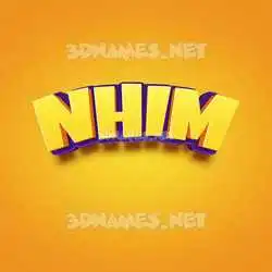 nhim in Orange Toon style - 3D name wallpaper