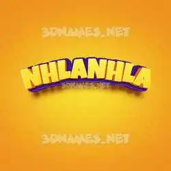 nhlanhla in Orange Toon style - 3D name wallpaper