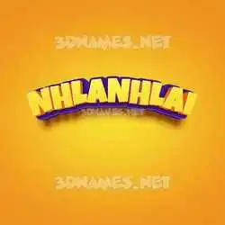 nhlanhlai in Orange Toon style - 3D name wallpaper