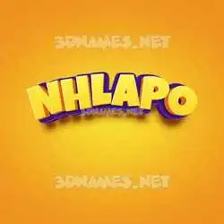 nhlapo in Orange Toon style - 3D name wallpaper