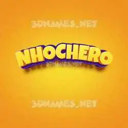 nhochero in Orange Toon style - 3D name wallpaper