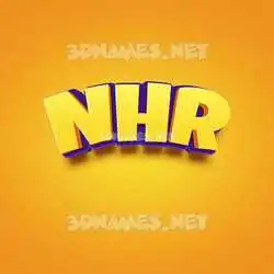 nhr in Orange Toon style - 3D name wallpaper