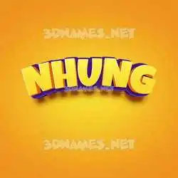 nhung in Orange Toon style - 3D name wallpaper