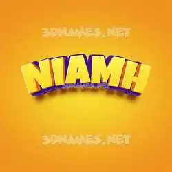 niamh in Orange Toon style - 3D name wallpaper