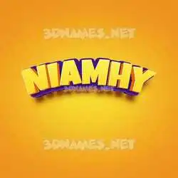 niamhy in Orange Toon style - 3D name wallpaper