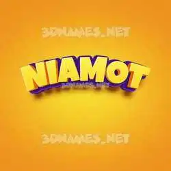 niamot in Orange Toon style - 3D name wallpaper