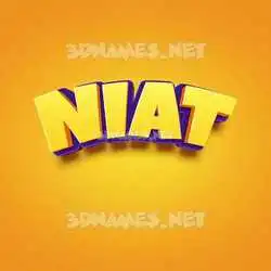 niat in Orange Toon style - 3D name wallpaper