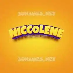 niccolene in Orange Toon style - 3D name wallpaper