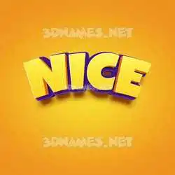nice in Orange Toon style - 3D name wallpaper