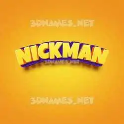 nickman in Orange Toon style - 3D name wallpaper