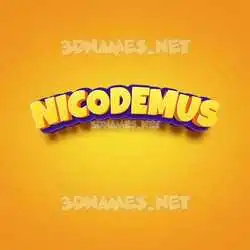 nicodemus in Orange Toon style - 3D name wallpaper