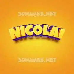 nicolai in Orange Toon style - 3D name wallpaper