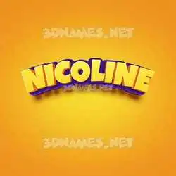 nicoline in Orange Toon style - 3D name wallpaper