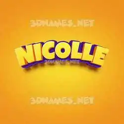 nicolle in Orange Toon style - 3D name wallpaper