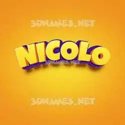 nicolo in Orange Toon style - 3D name wallpaper