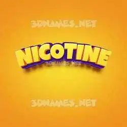 nicotine in Orange Toon style - 3D name wallpaper