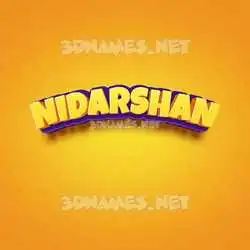 nidarshan in Orange Toon style - 3D name wallpaper