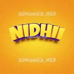 nidhii in Orange Toon style - 3D name wallpaper