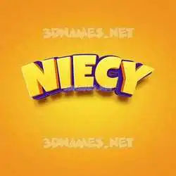 niecy in Orange Toon style - 3D name wallpaper